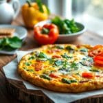 Vegetable cheese frittata